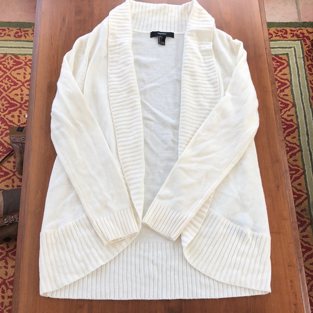 Cream Cardigan Size Large